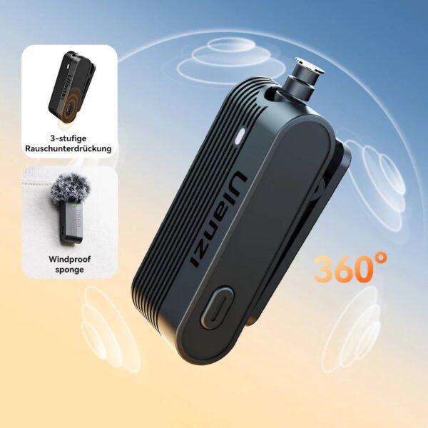 Ulanzi A100 Wireless Lavalier Microphone - Image 4